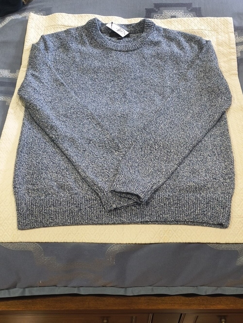 Banana Republic Factory Marled Textured Crew-Neck 100% Cotton Sweater